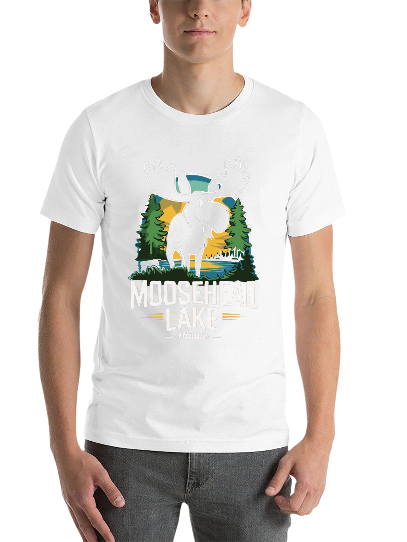 Black Moosehead Lake Maine Graphic Tee view 14