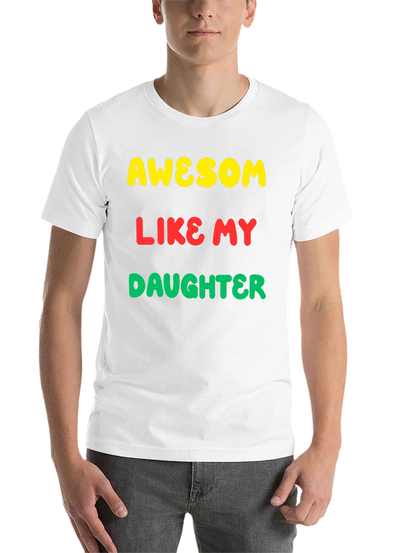 Black Awesome Like My Daughter Graphic Tee view 14
