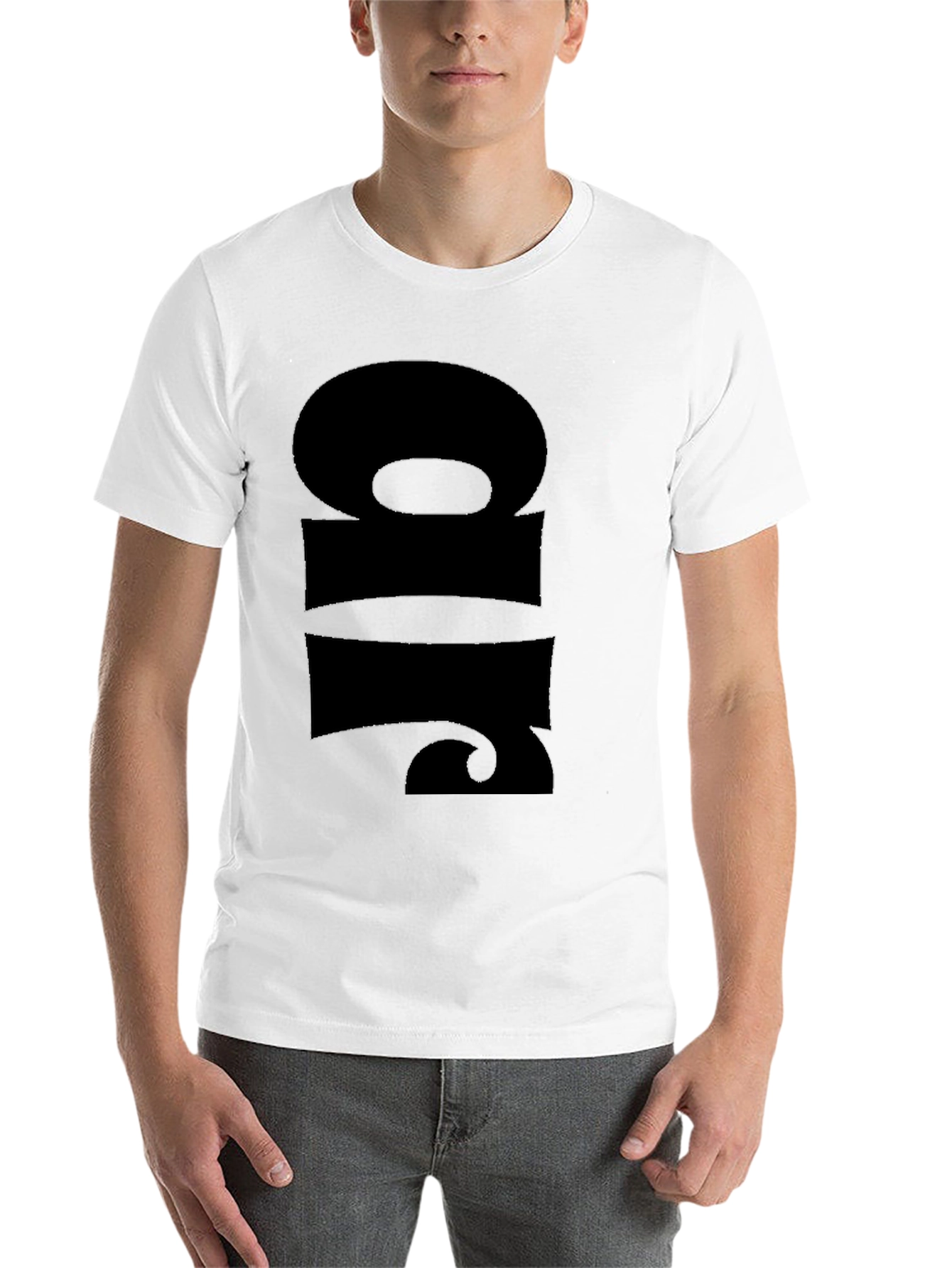Black Bold Graphic Print Black T-Shirt view 14