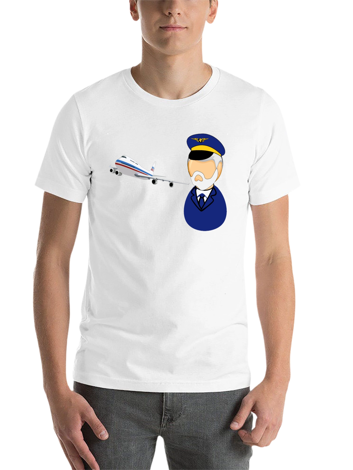 Black Pilot & Plane Graphic Tee - Aviation T-Shirt view 14