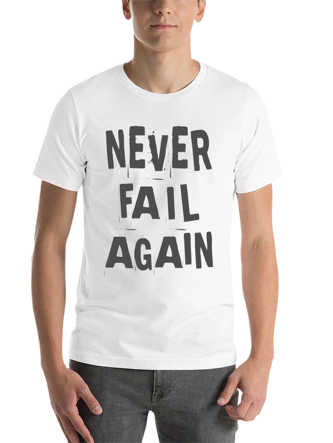 Black Never Fail Again Graphic T-Shirt view 14