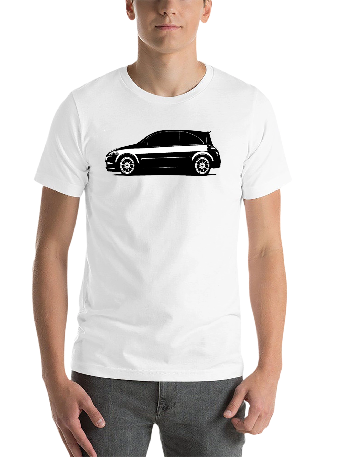Black Sleek Black Car Graphic Tee view 14