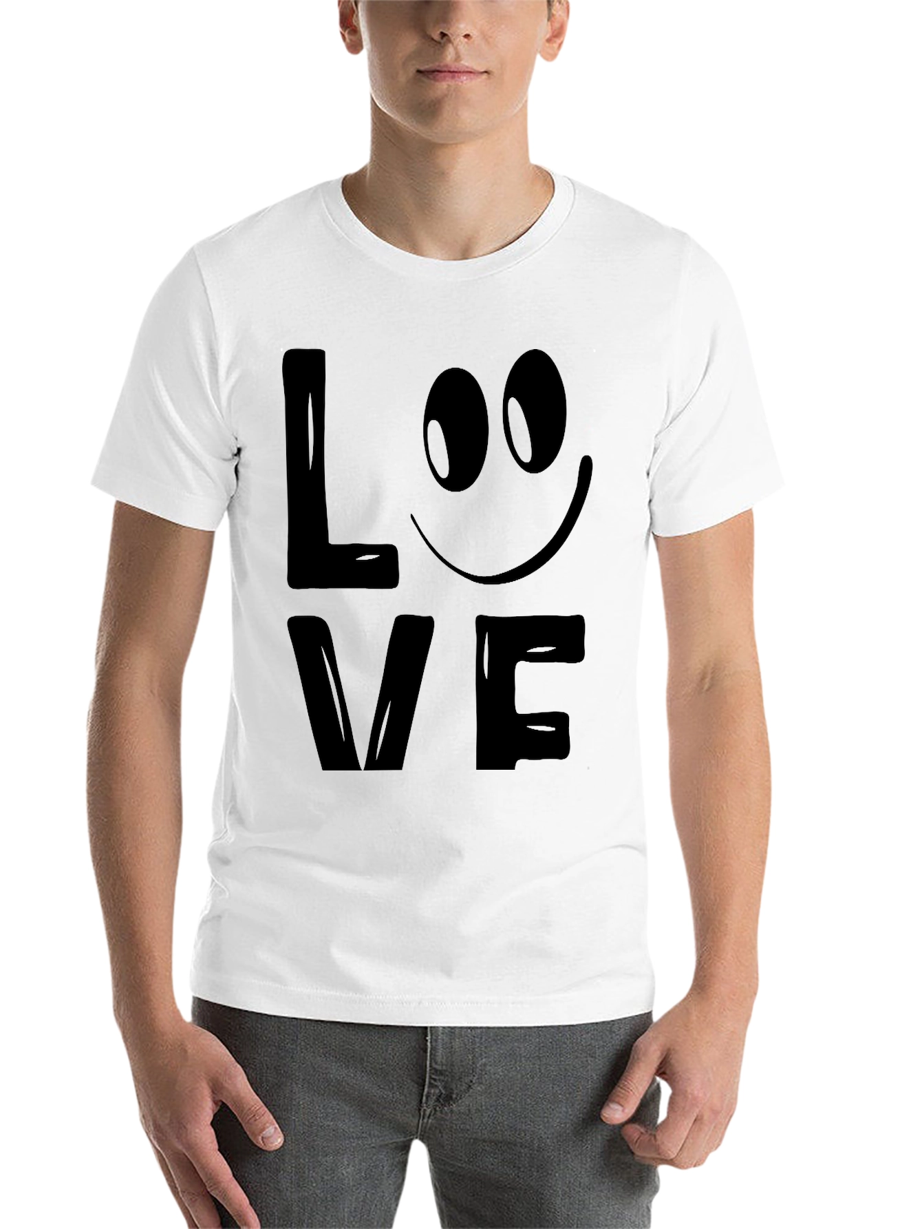 Black Love Graphic T-Shirt - Men's Black Tee view 14