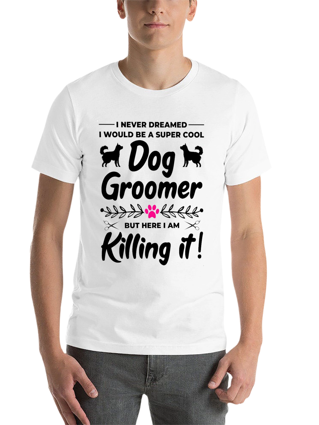 Black Super Cool Dog Groomer T-Shirt view 14