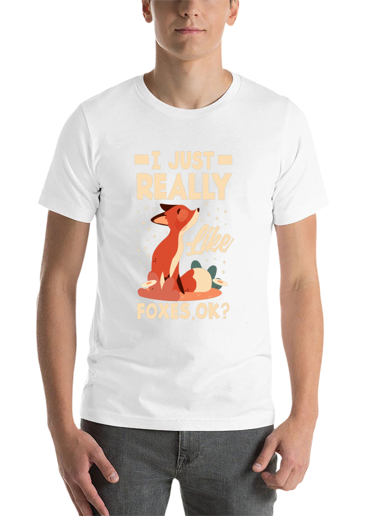 Black I Just Really Like Foxes T-Shirt view 14