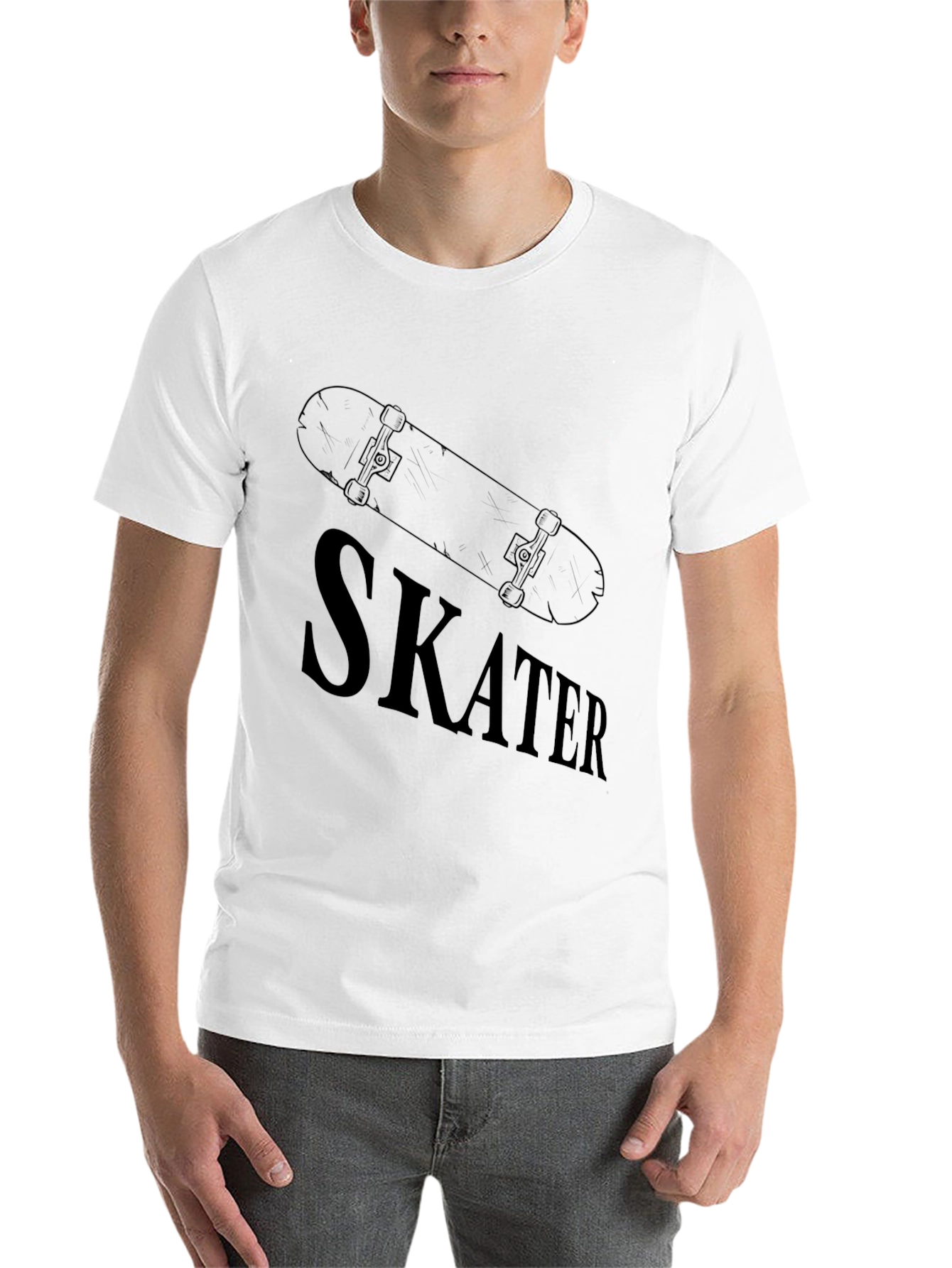 Black Skater T-Shirt: Cool Skateboard Design view 14