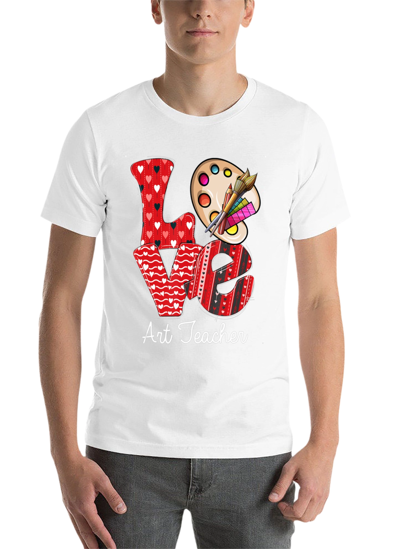 Black Love Art Teacher Graphic Tee view 14