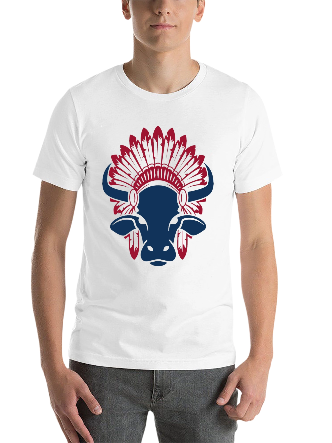 Black Buffalo Headdress Graphic Tee - Stylish Casual Wear view 14