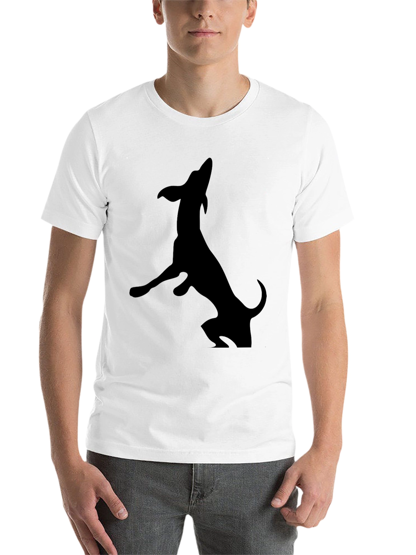 Black Black Dachshund Silhouette Graphic Tee view 14