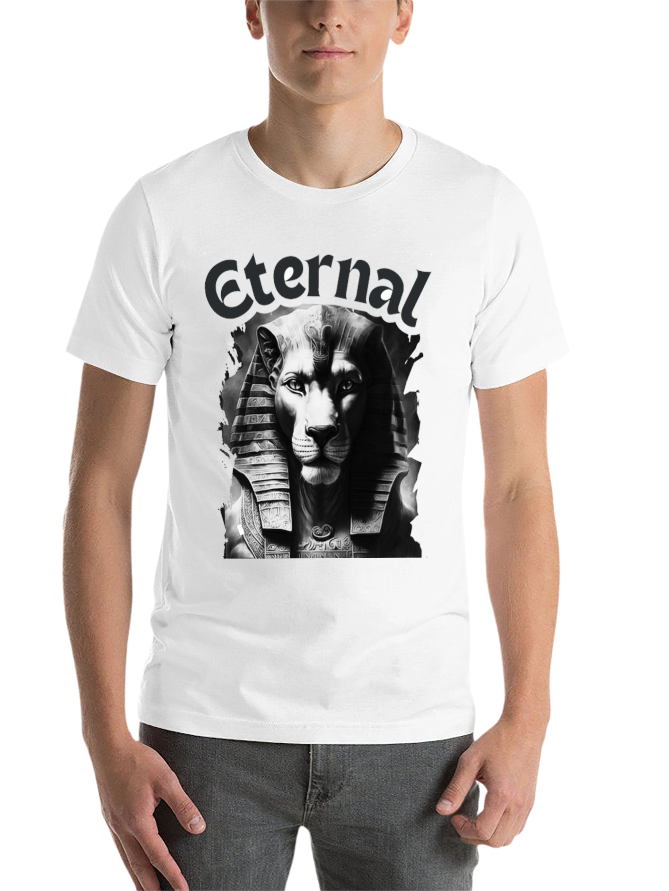Black Eternal Lion Pharaoh Black Graphic Tee view 14