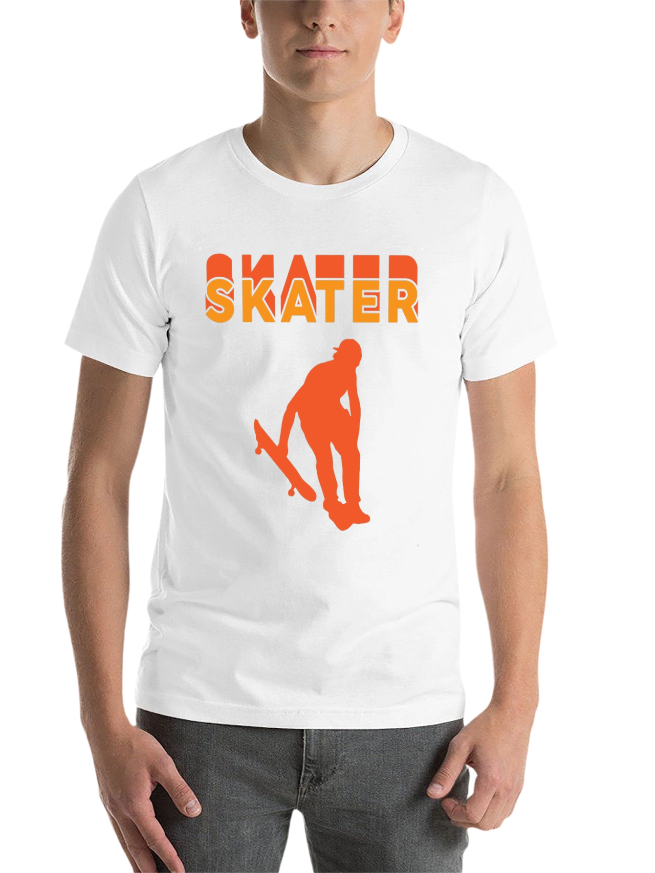 Black Skater Graphic T-Shirt - Black, Bold Design view 14