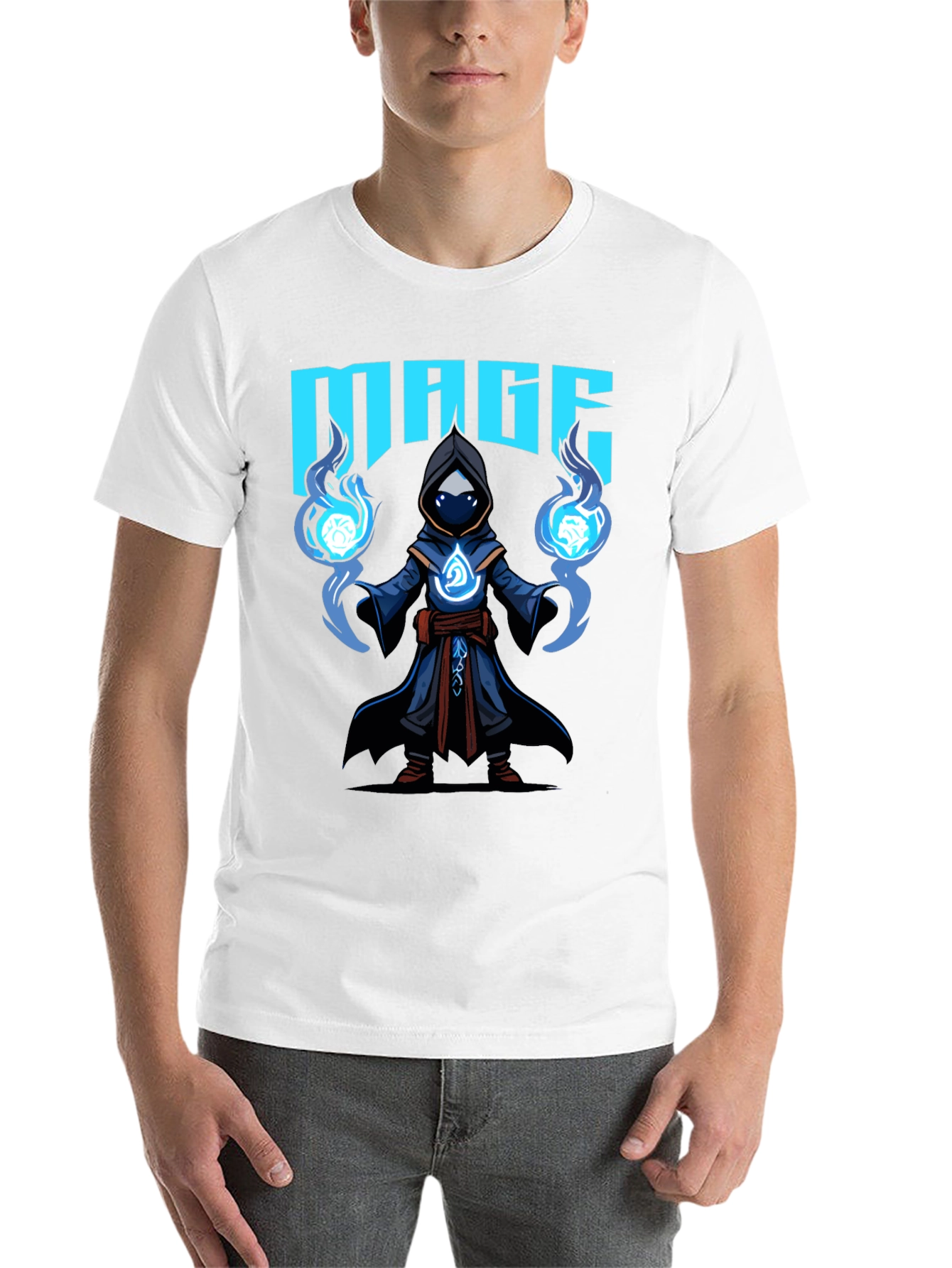 Black Mage Graphic T-Shirt - Black Cotton Tee view 14