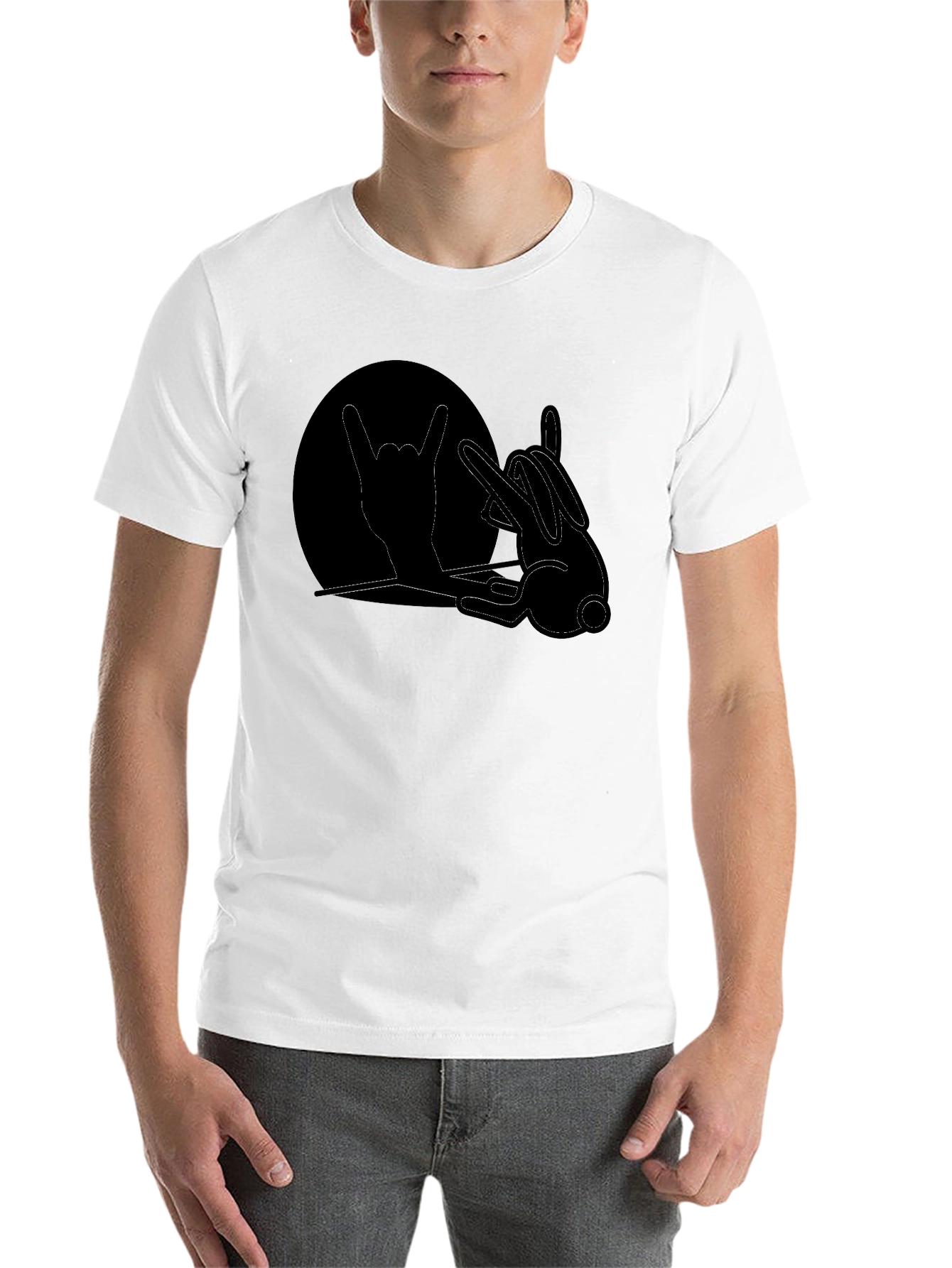 Black Rock On Bunny T-Shirt - Black view 14