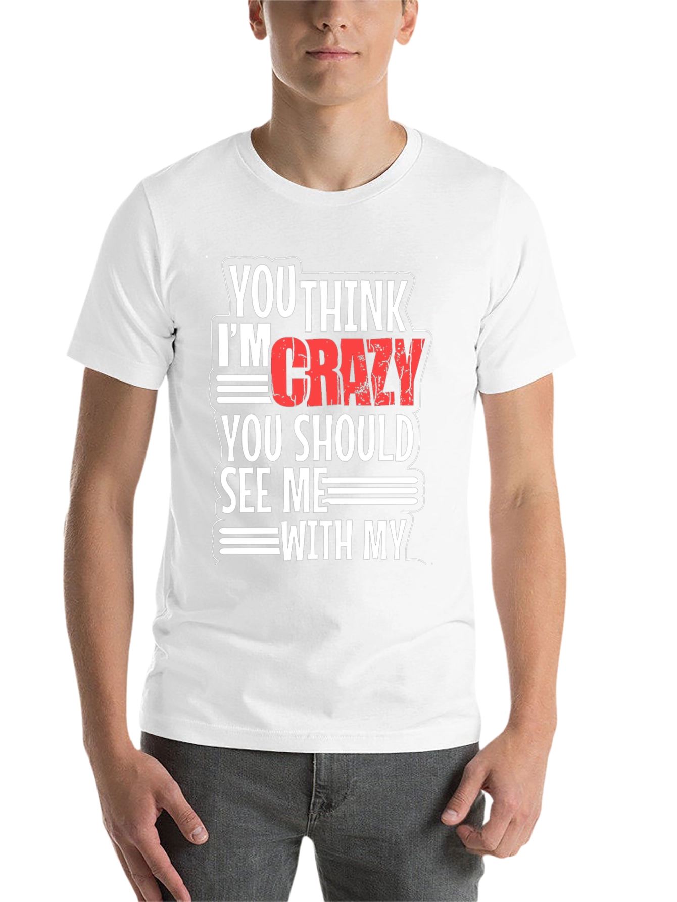 Black Funny Crazy Graphic T-Shirt view 14
