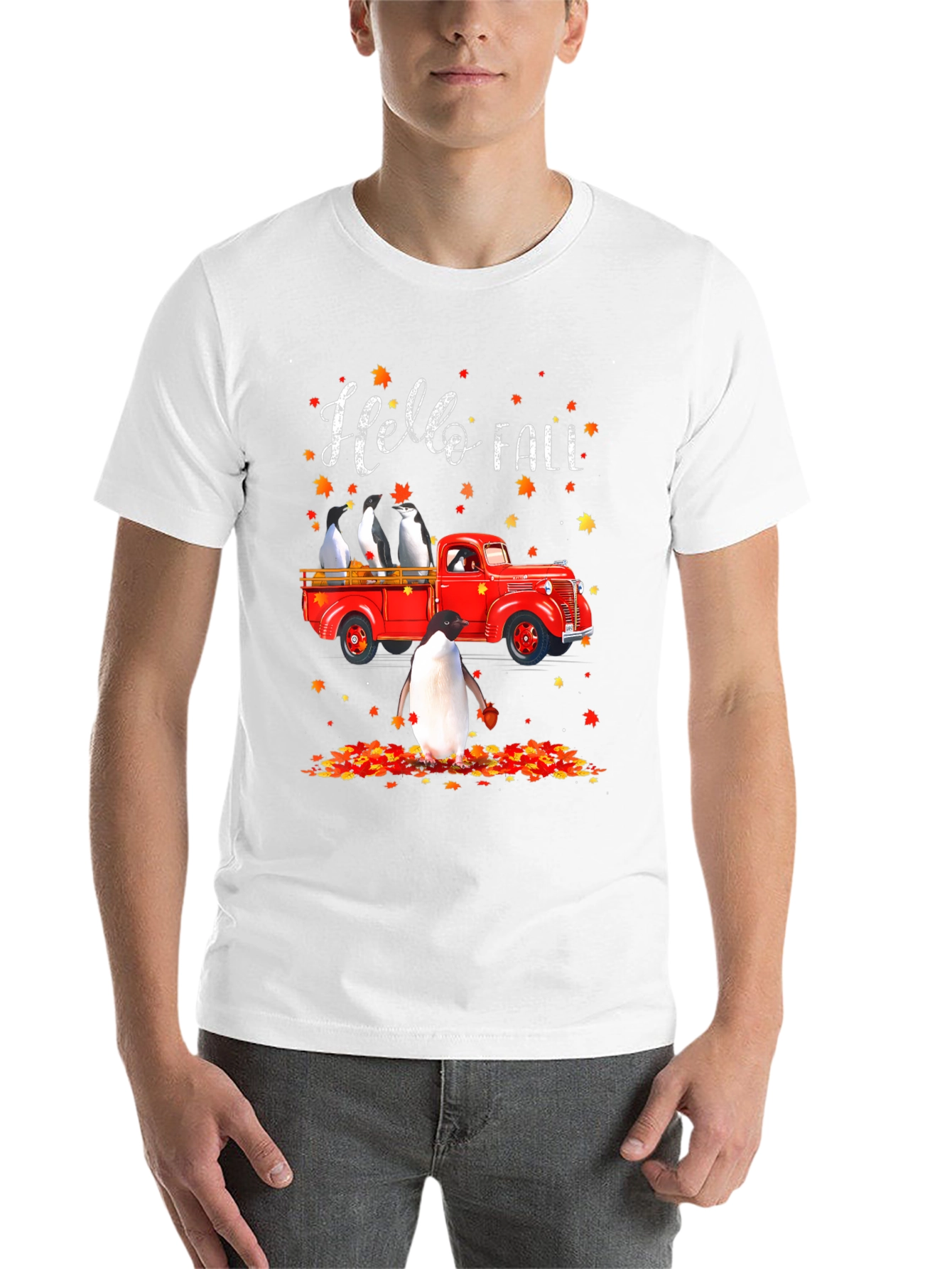 Black Penguin Fall Truck T-Shirt view 14