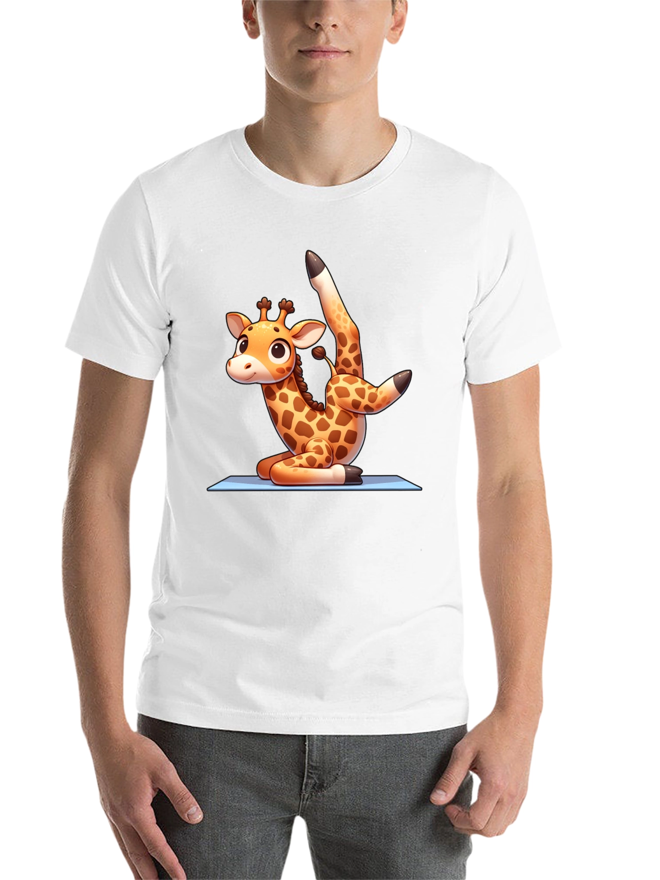 Black Yoga Giraffe T-Shirt view 14