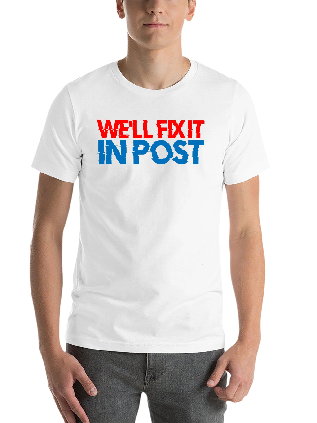 Black We'll Fix It In Post T-Shirt - Movie Editor Tee view 14