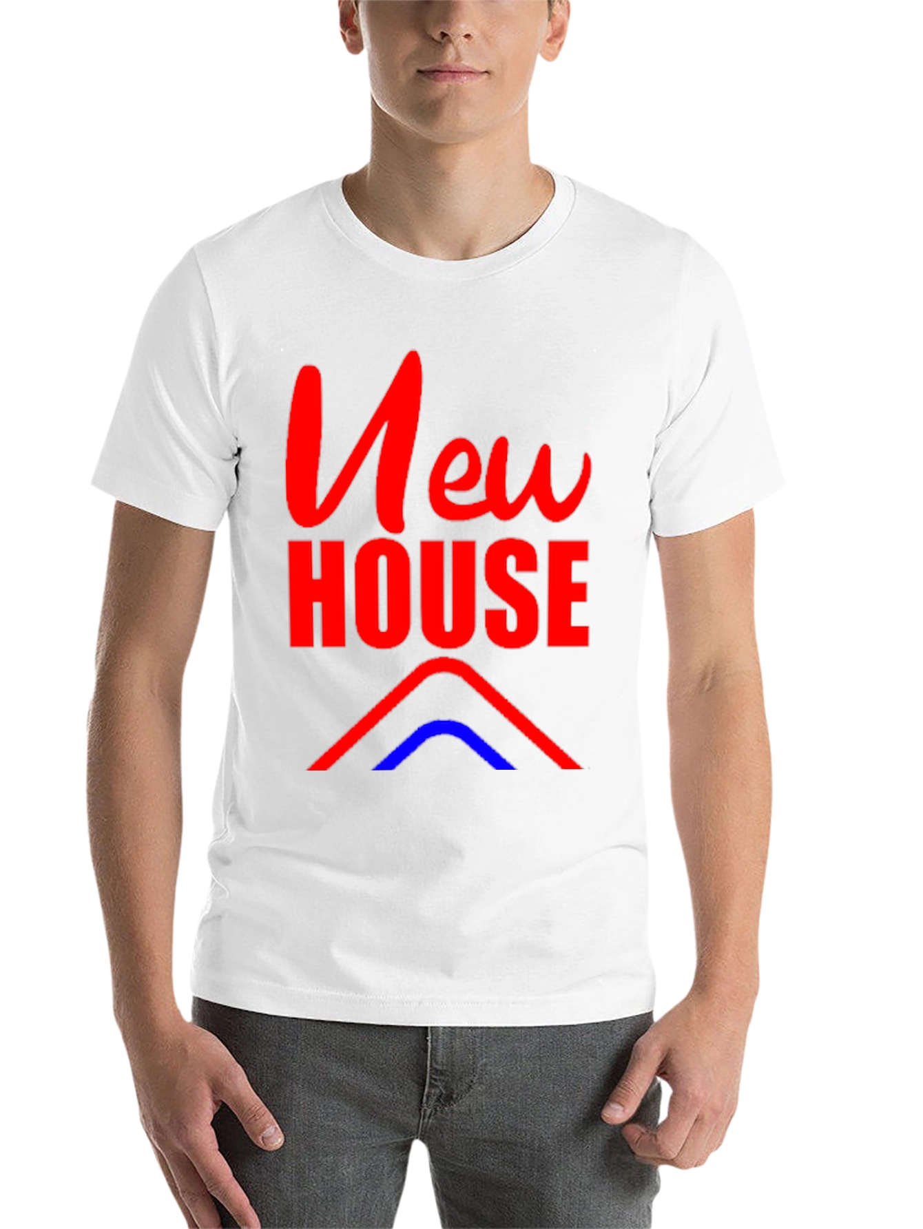Black New House Graphic Tee - Black Cotton Blend T-Shirt view 14
