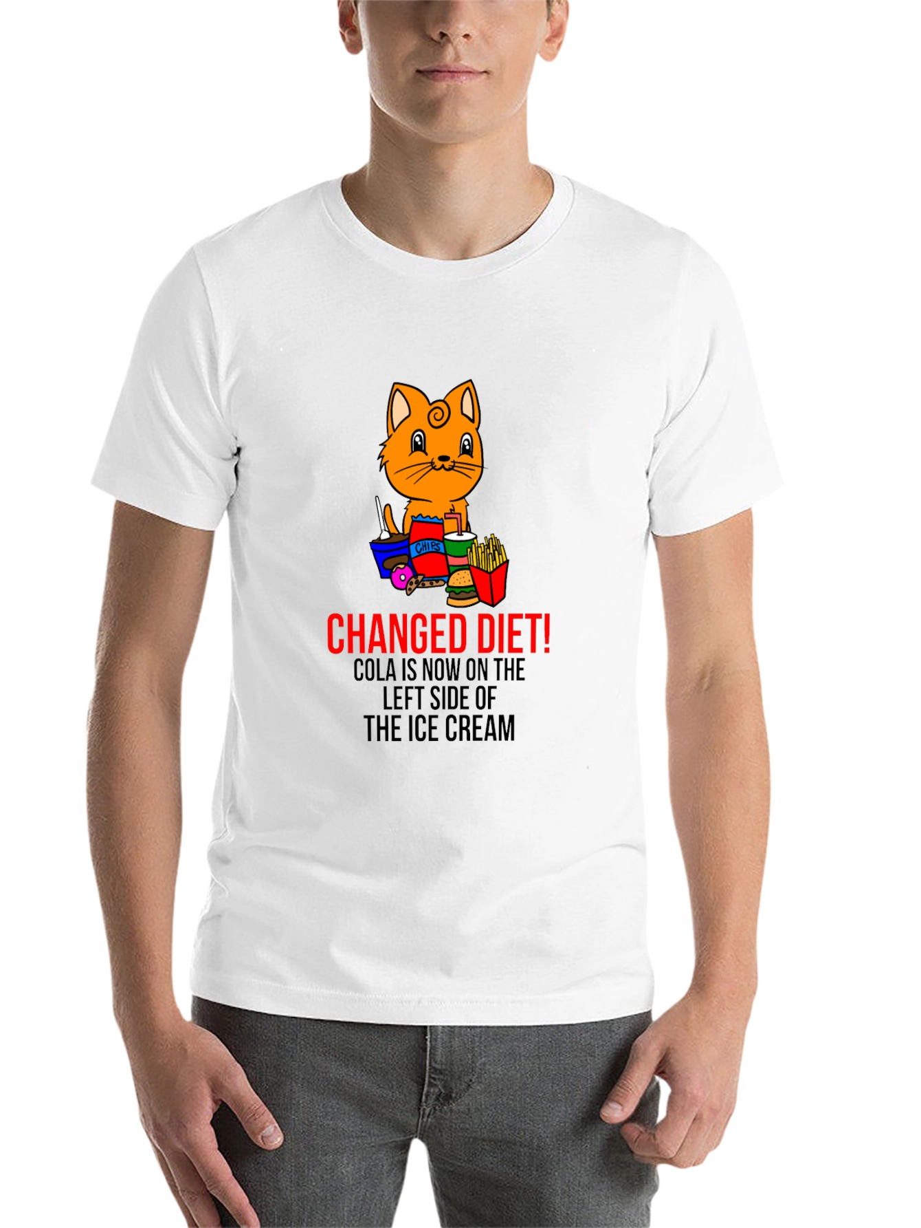 Black Changed Diet Cat T-Shirt view 14