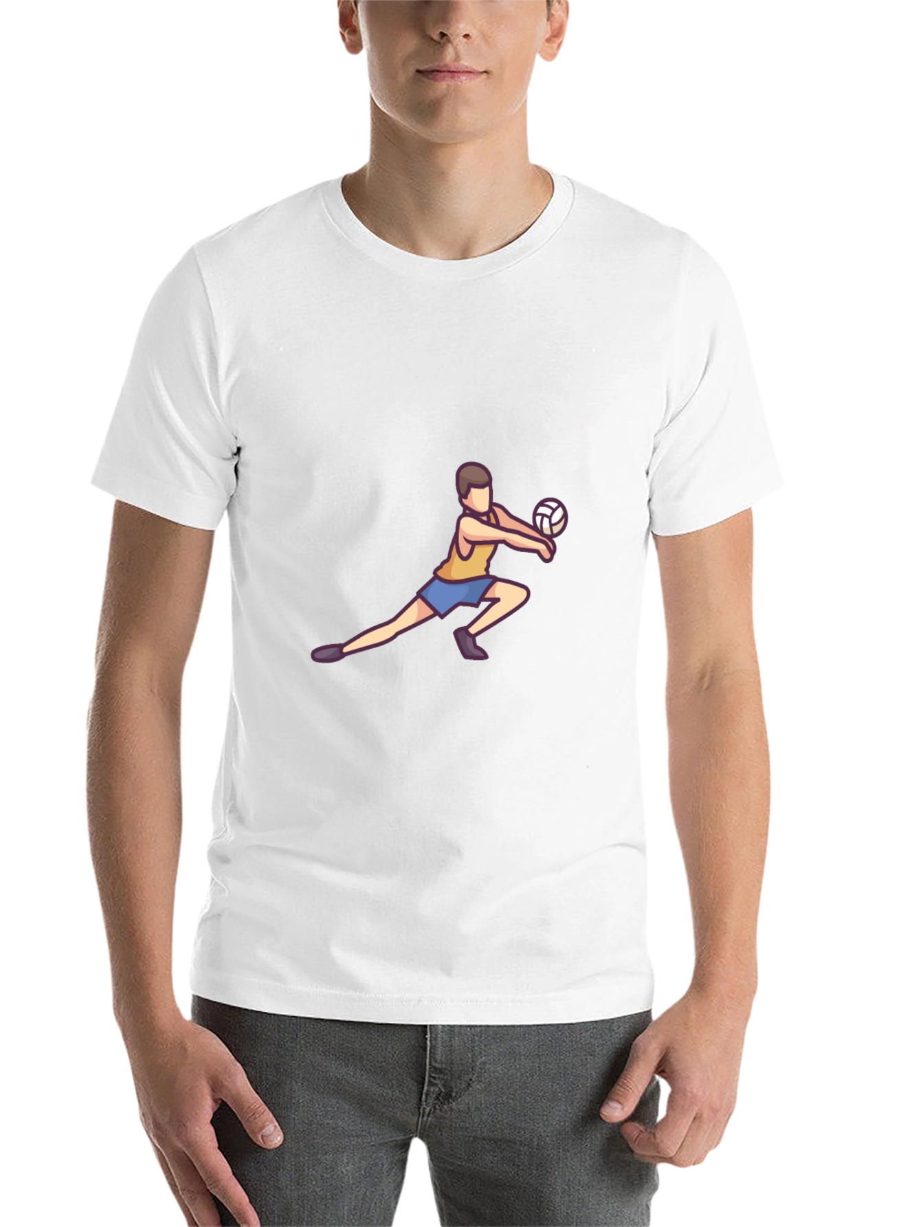 Black Volleyball Player Graphic T-Shirt view 14