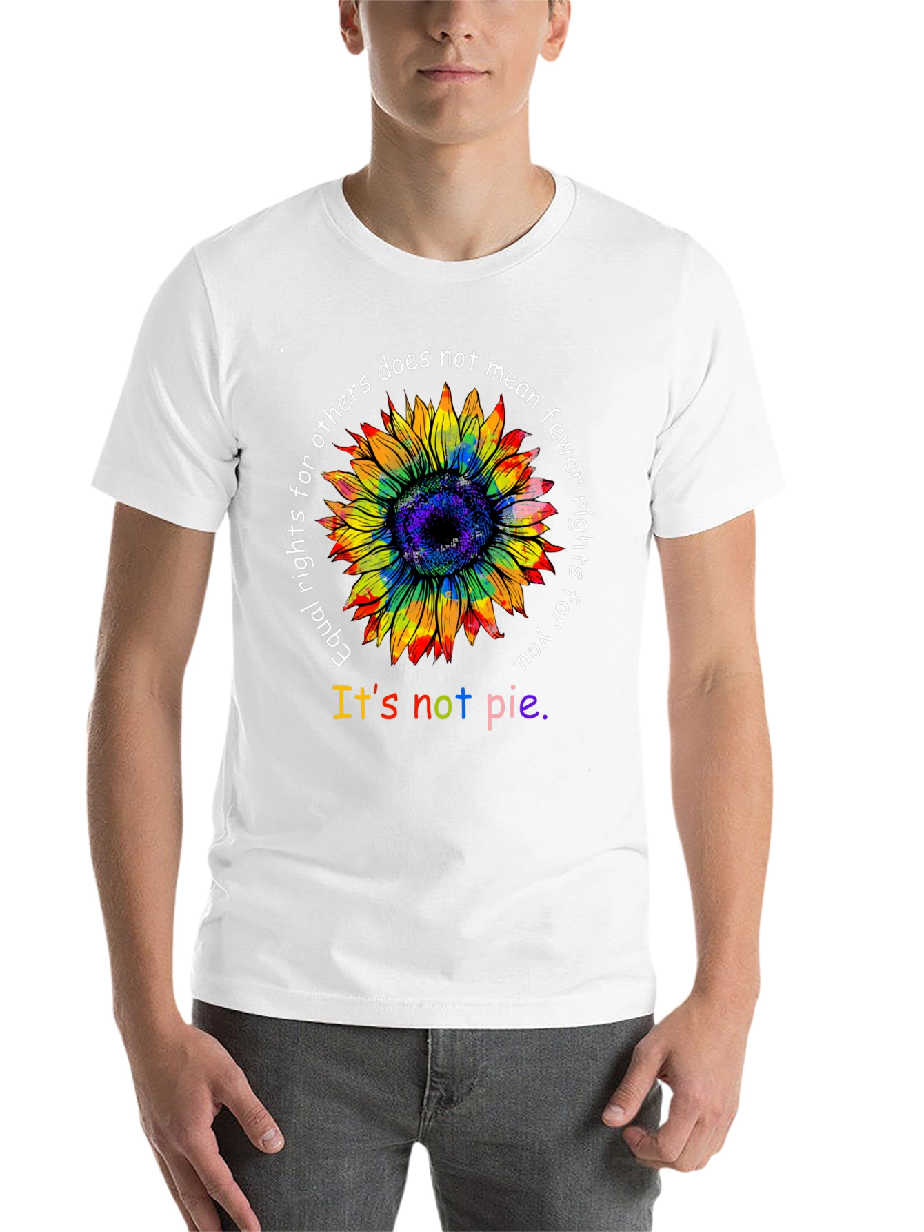 Black Equality Rights Sunflower Graphic T-Shirt view 14