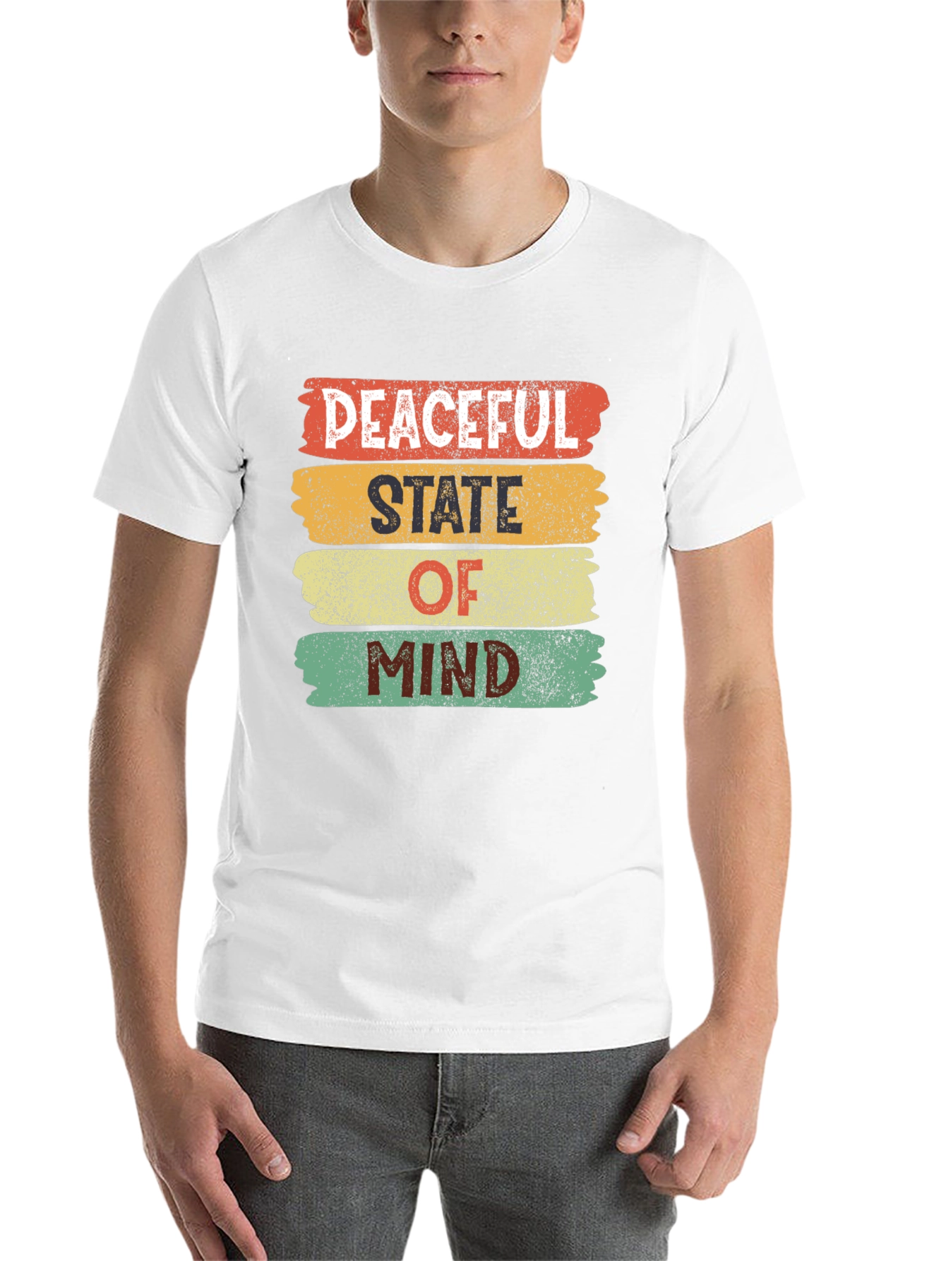 Black Peaceful State of Mind Graphic Tee view 14