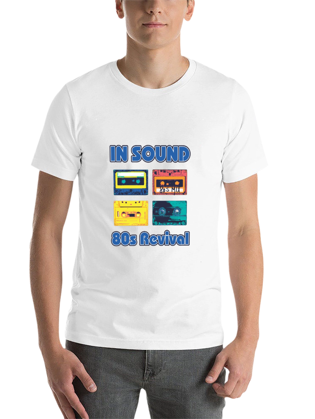 Black Retro 80s Music Revival T-Shirt view 14