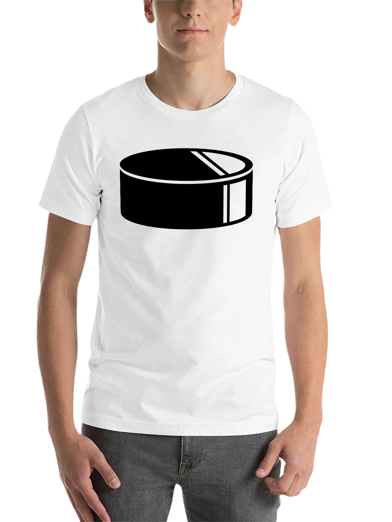 Black Black Hockey Puck Graphic T-Shirt - Casual Style view 14