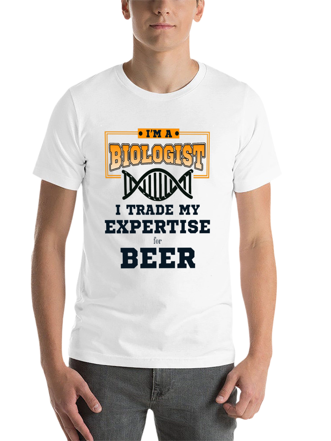 Black Biologist T-Shirt - Trade Expertise for Beer view 14