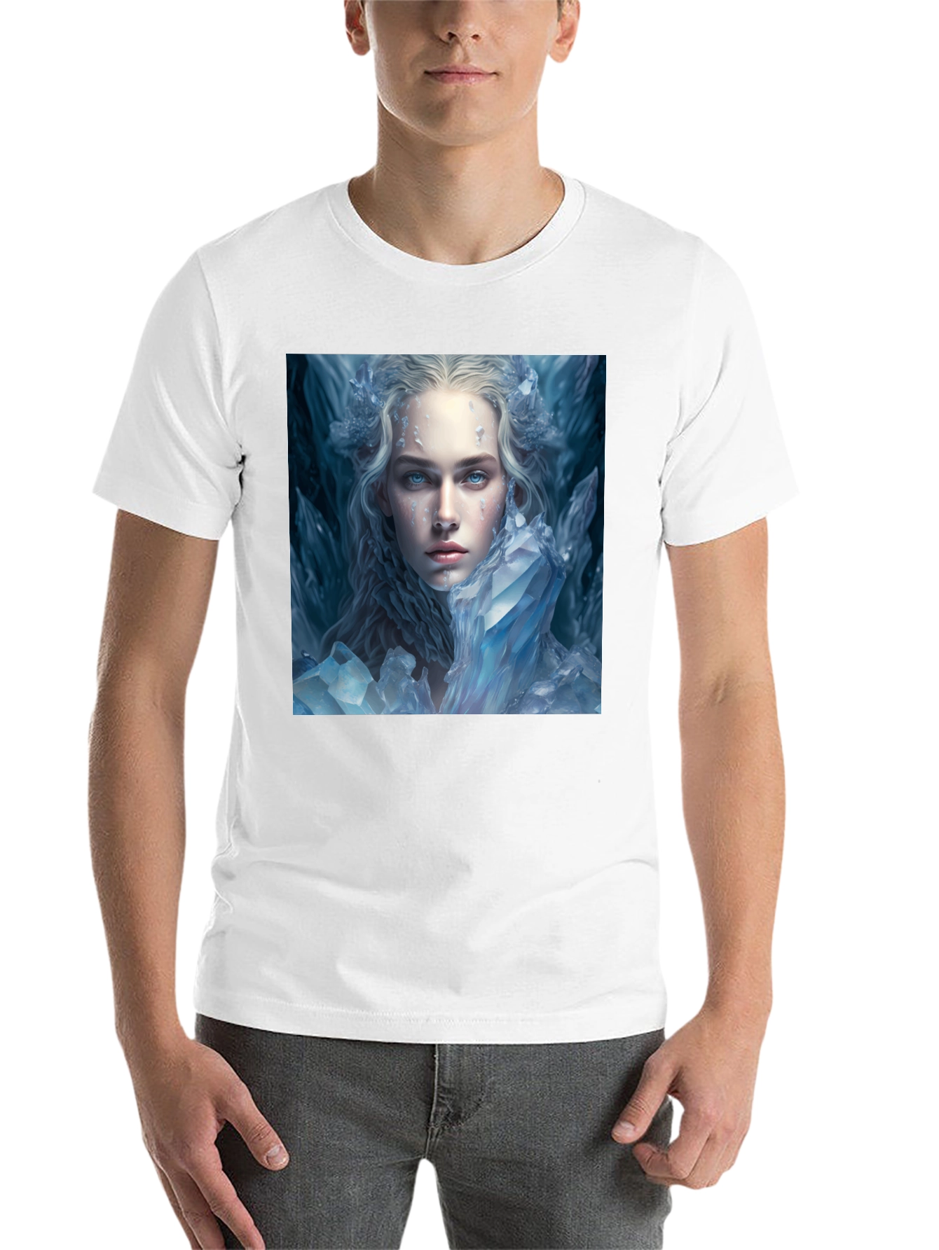 Black Icy Queen Graphic Tee - Black Cotton Blend Shirt view 14