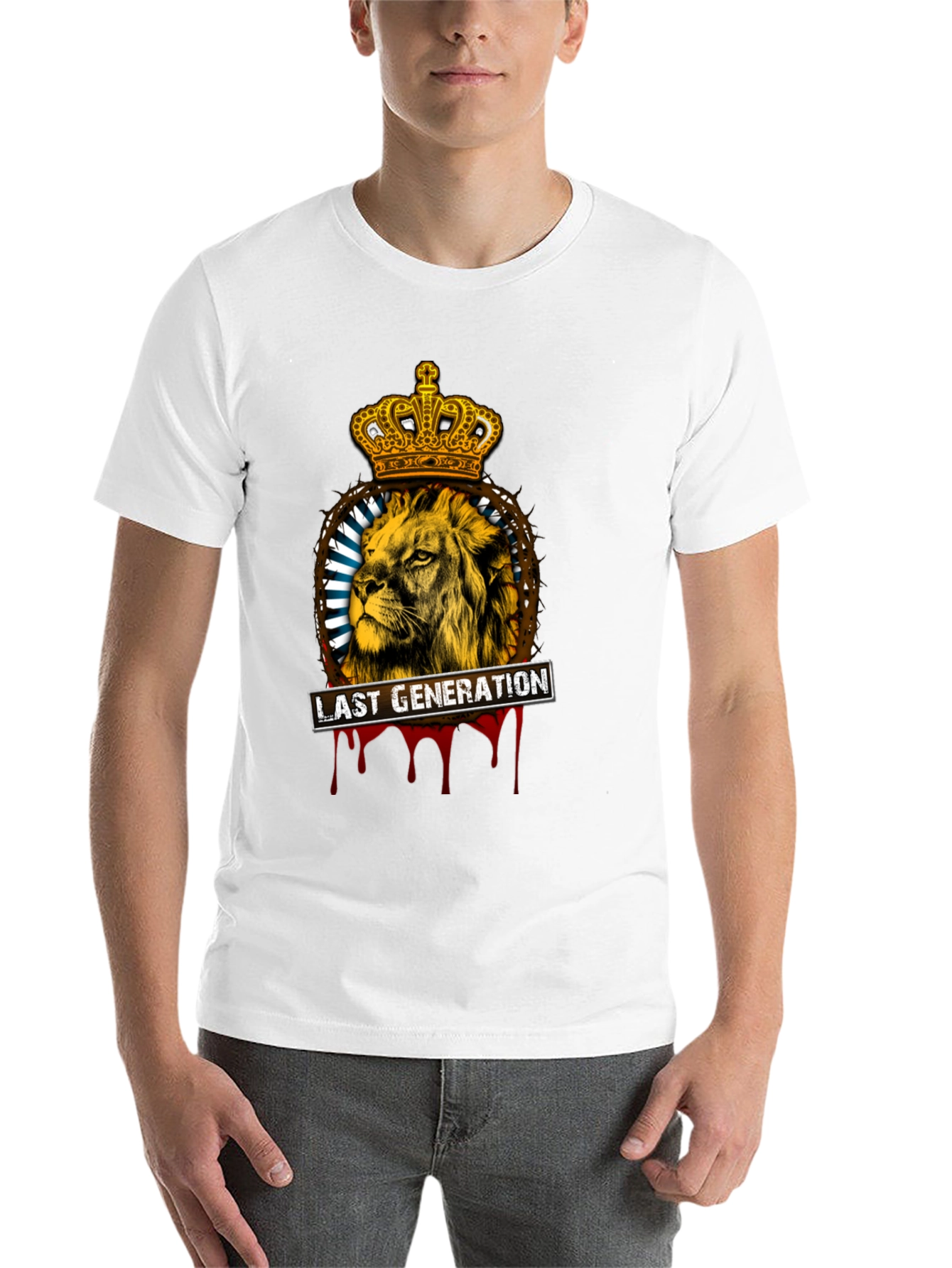 Black Lion Crown T-Shirt - Last Generation Graphic Tee view 14
