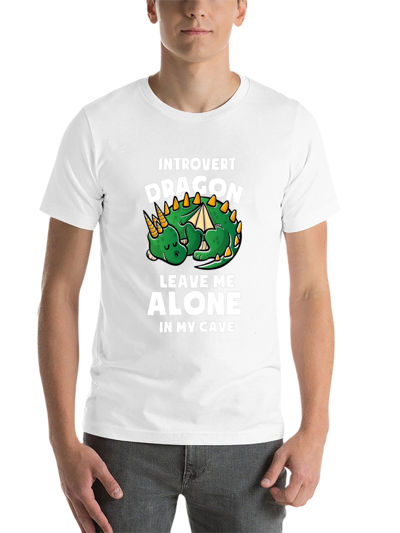 Black Introvert Dragon T-Shirt - Leave Me Alone view 14