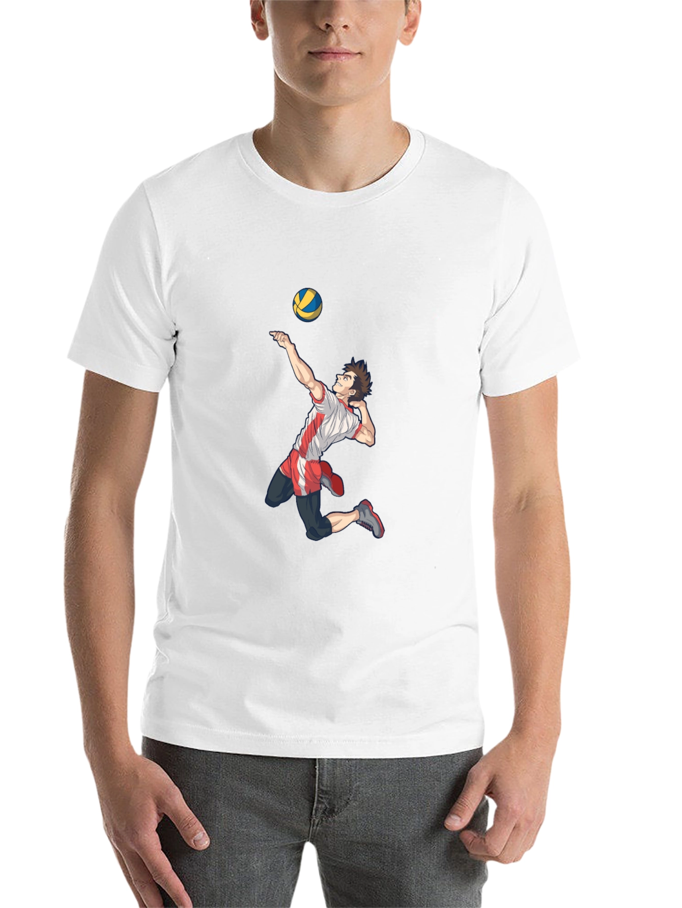 Black Volleyball Anime Graphic T-Shirt view 14