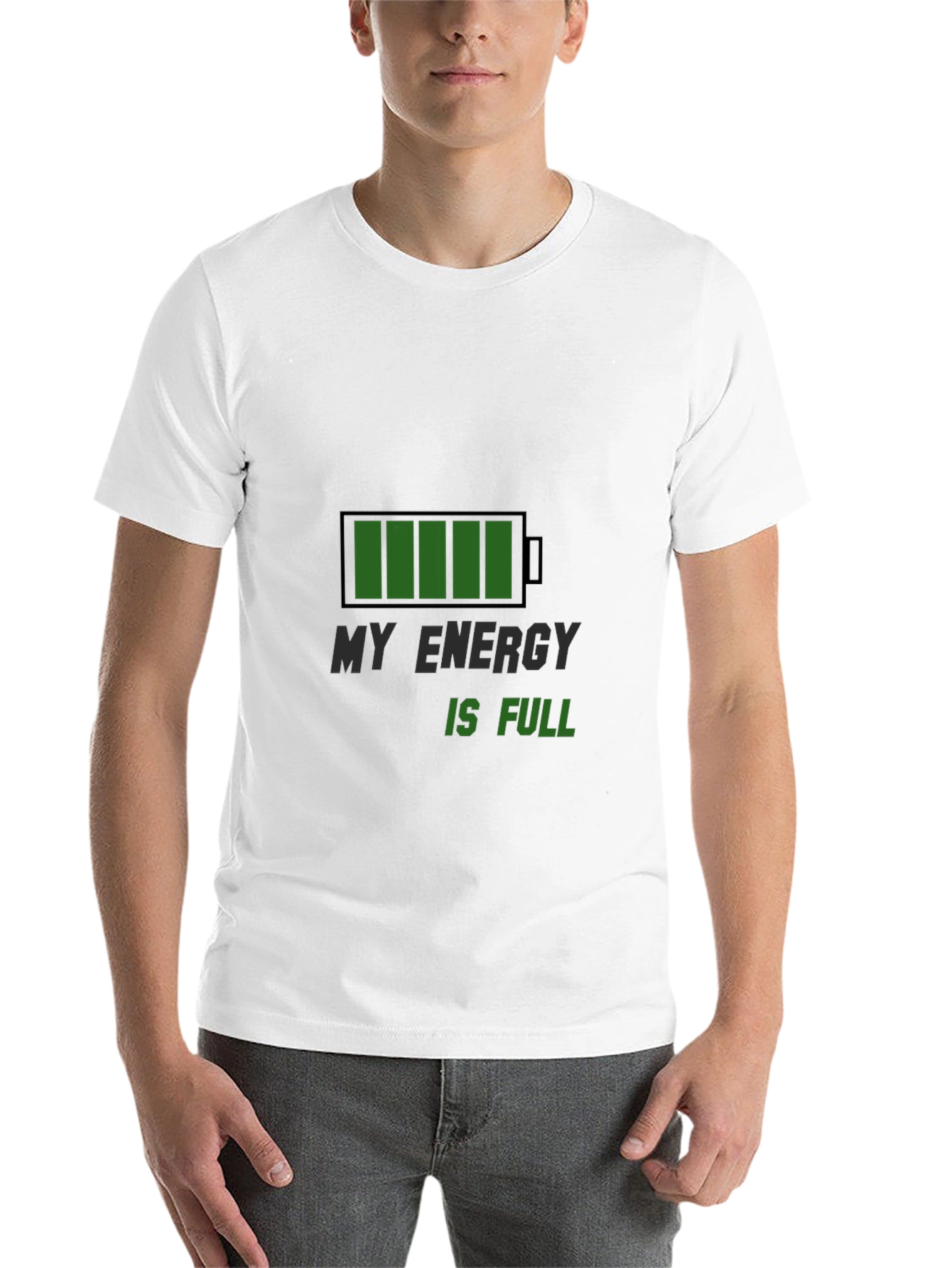 Black Full Energy T-Shirt - Recharge Your Style! view 14