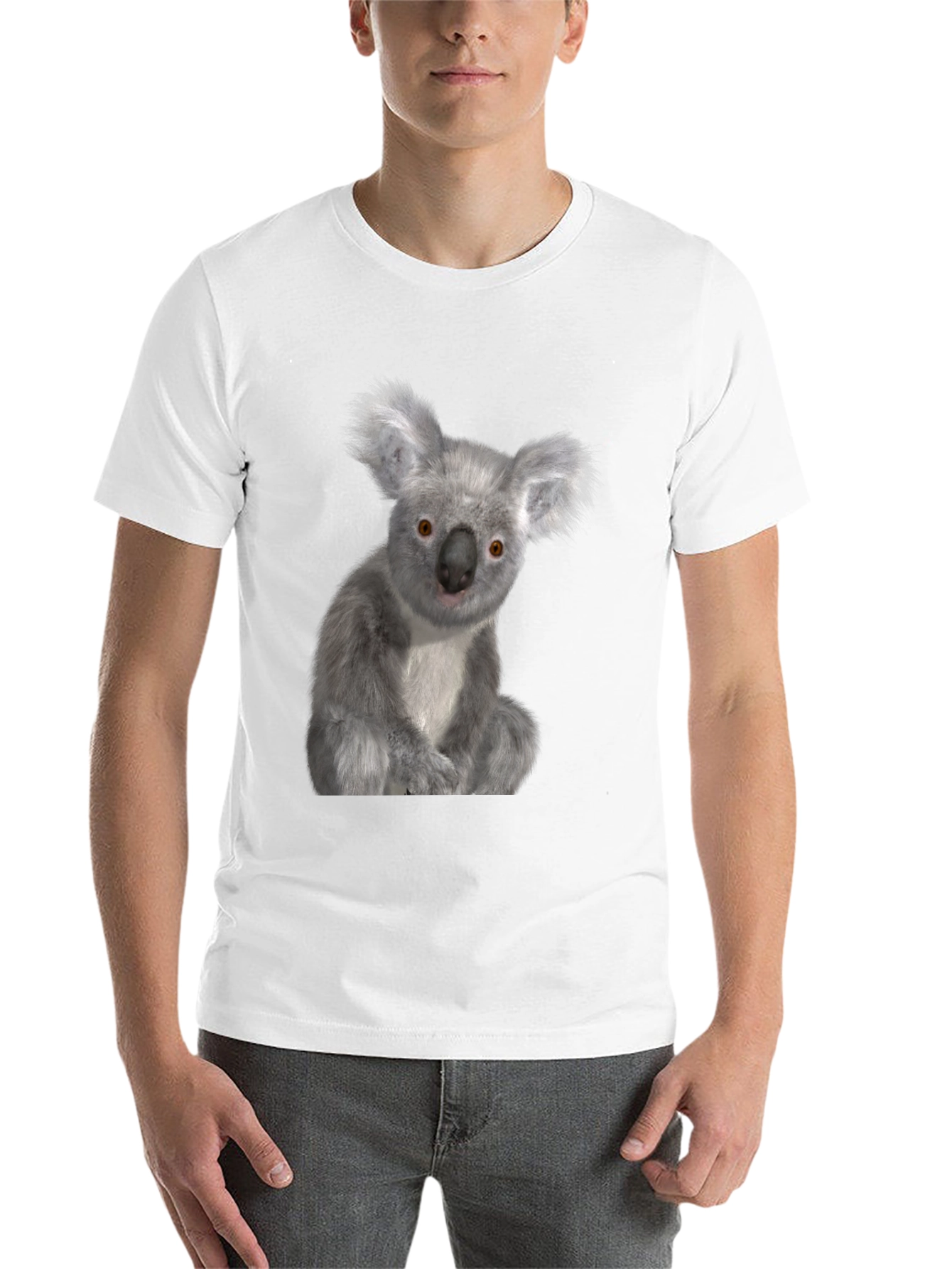 Black Koala Graphic Tee - Black Cotton Comfort view 14