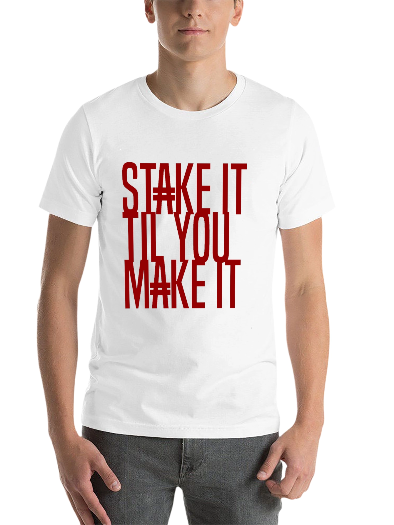 Black Stake It Til You Make It Graphic T-Shirt view 14