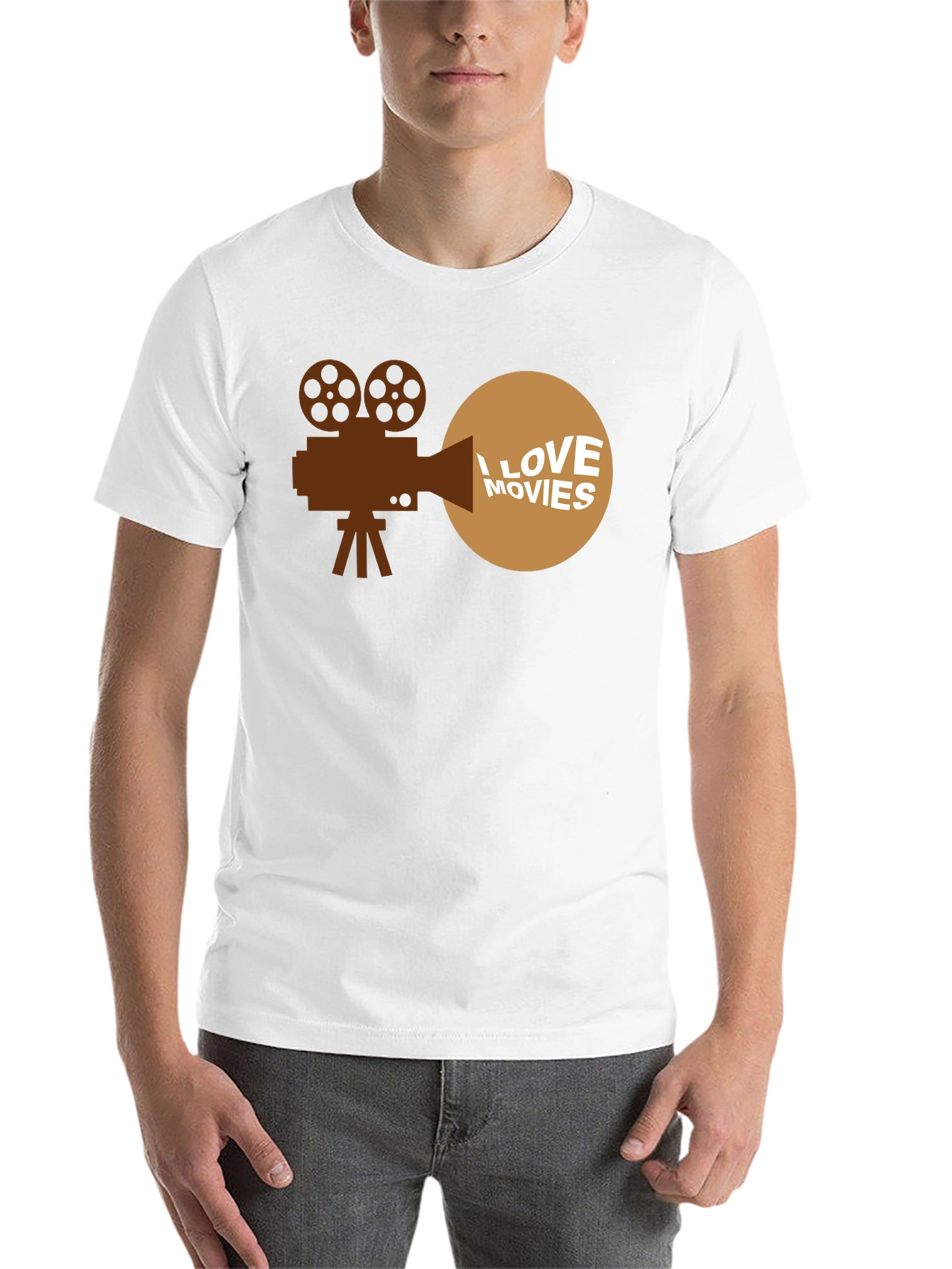 Black I Love Movies T-Shirt - Classic Film Fan Tee view 14