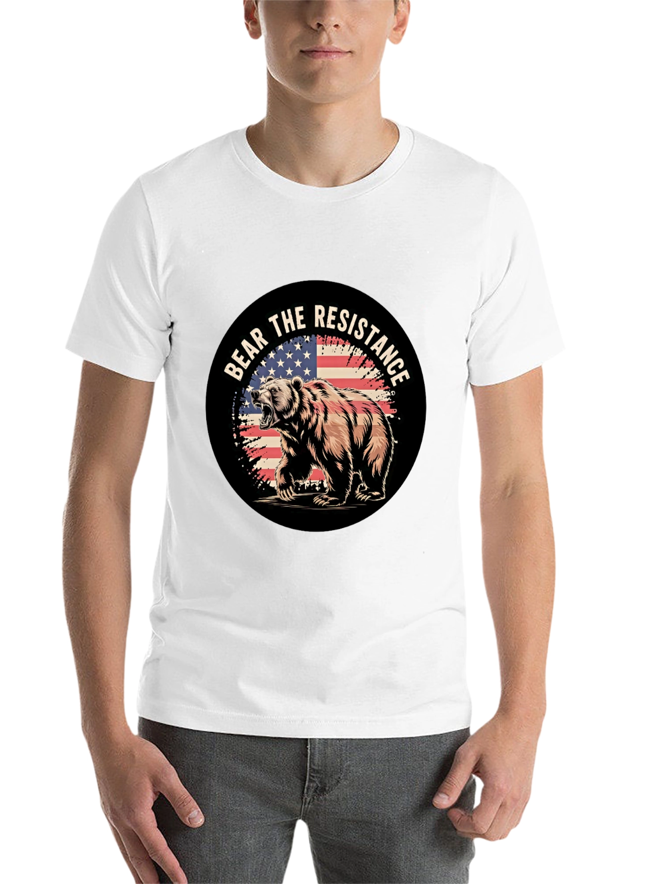 Black Bear the Resistance Graphic T-Shirt view 14