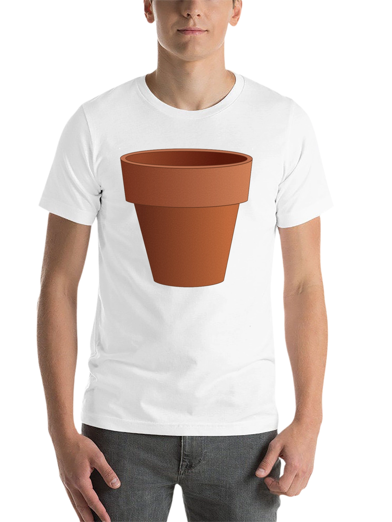 Black Novelty Flower Pot Graphic Tee - Unisex view 14