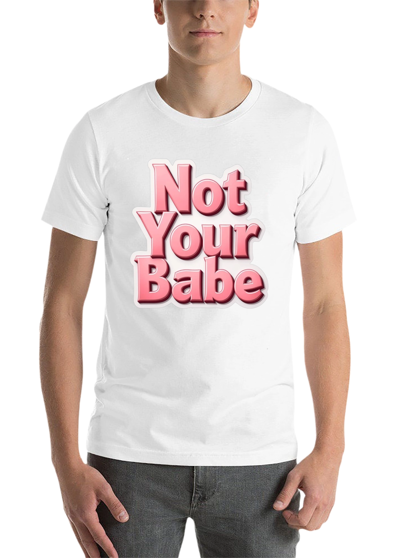 Black Not Your Babe Black Graphic Tee view 14