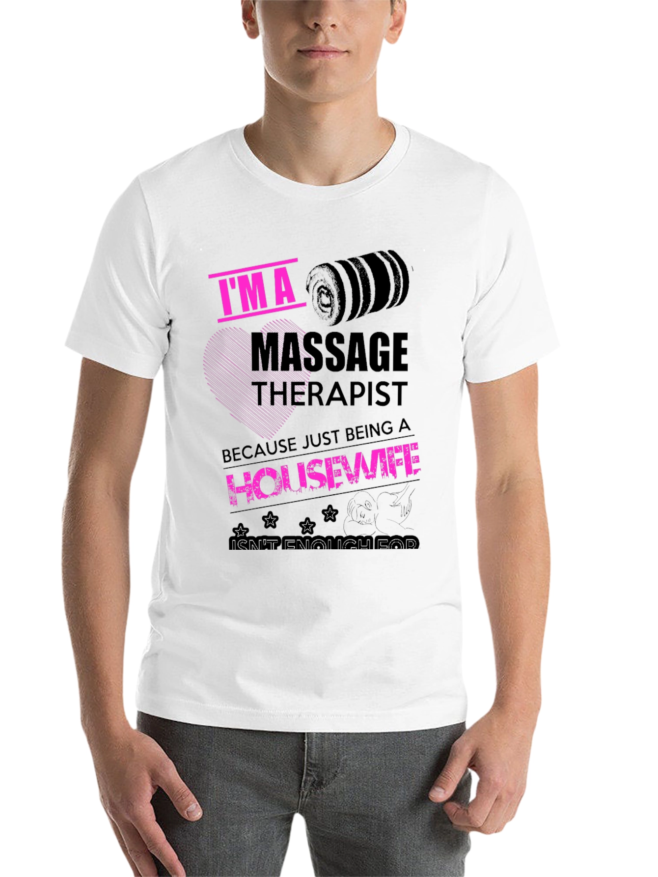 Black Massage Therapist Housewife Funny T-Shirt view 14