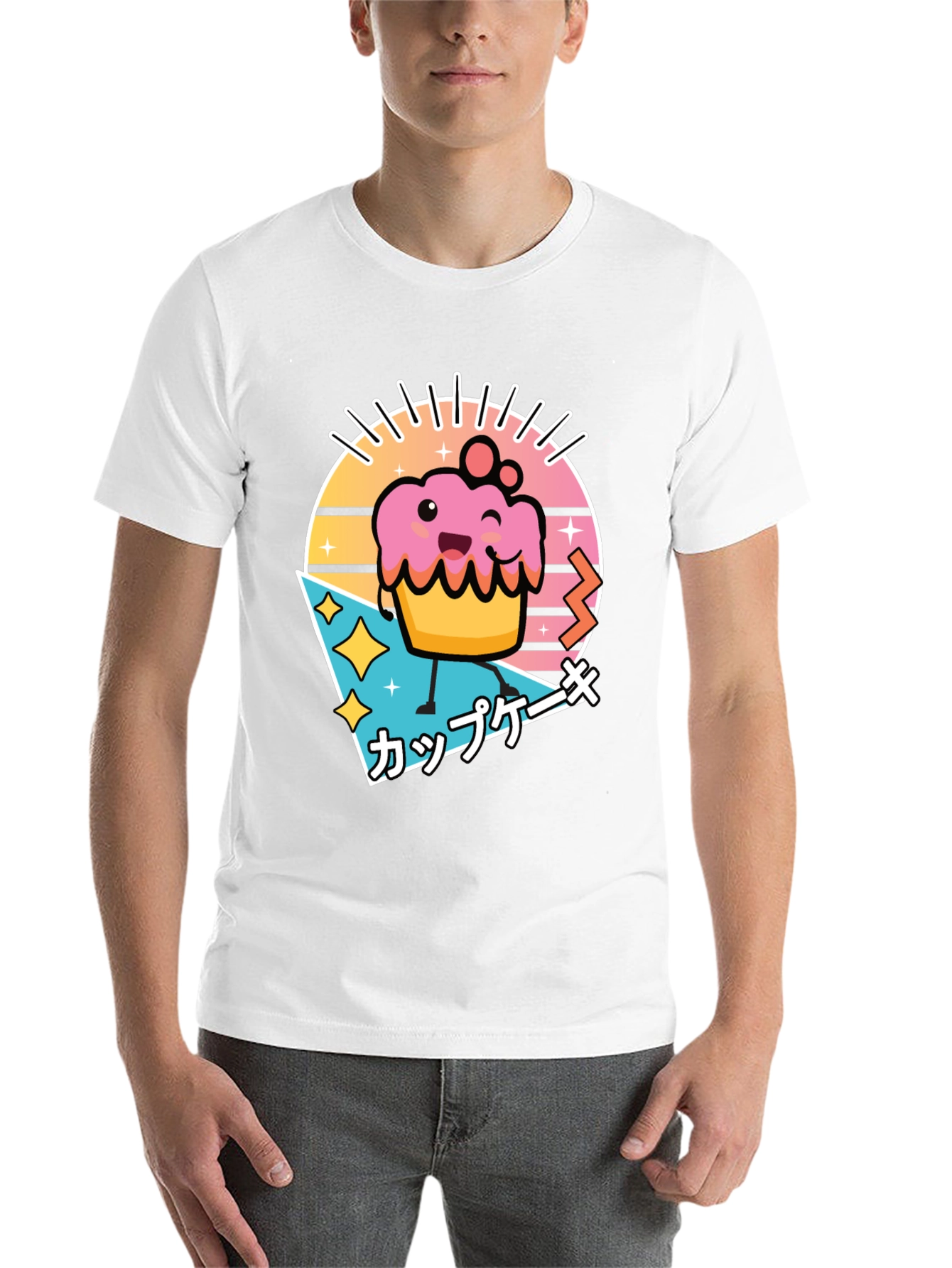 Black Kawaii Cupcake T-Shirt - Retro Japanese Style view 14