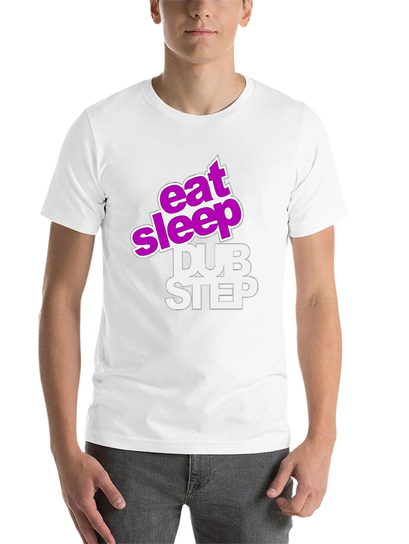 Black Eat Sleep Dubstep Graphic Tee view 14