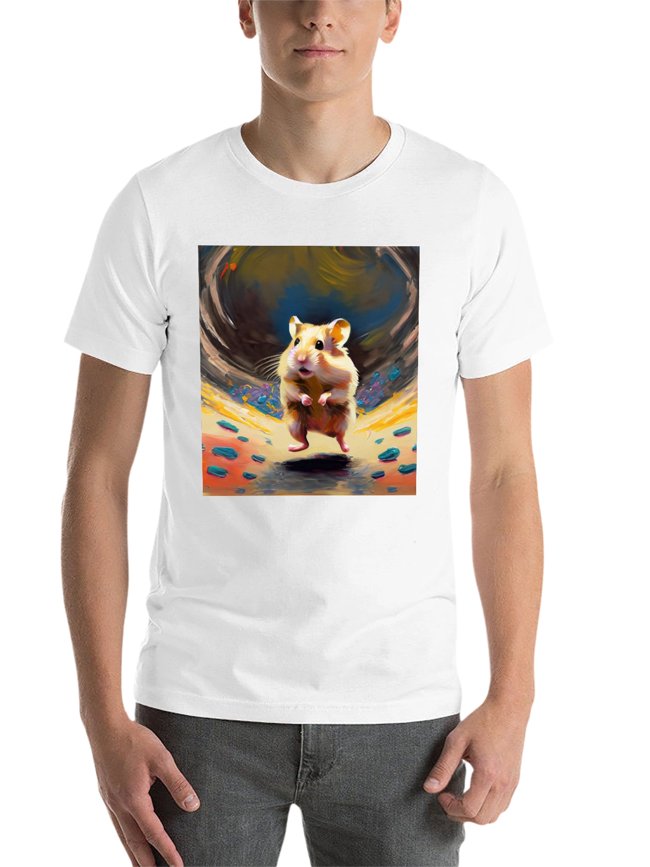 Black Hamster Art Graphic Tee - Stylish Comfort view 14