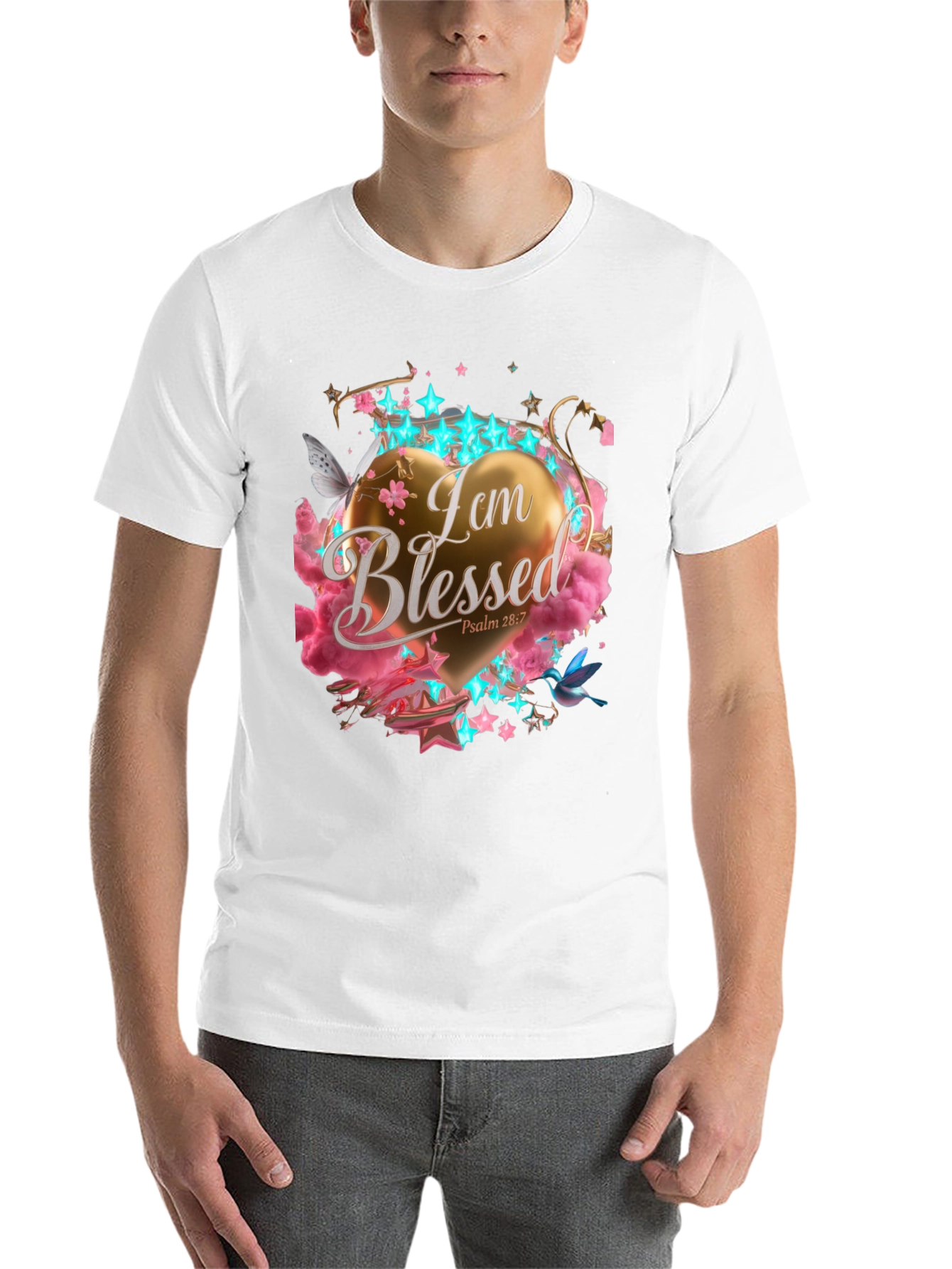 Black I am Blessed T-Shirt view 14