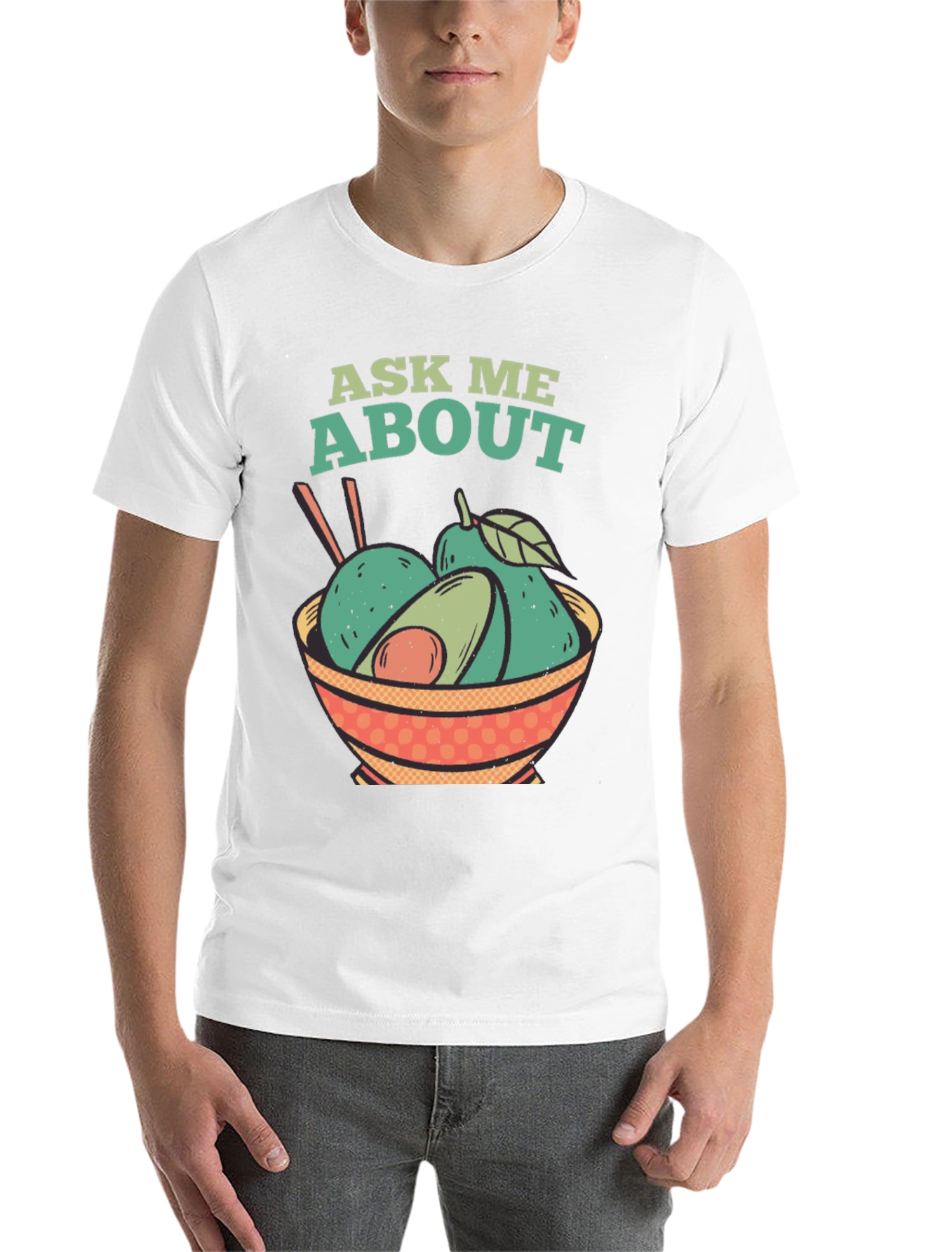 Black Ask Me About Avocados T-Shirt view 14