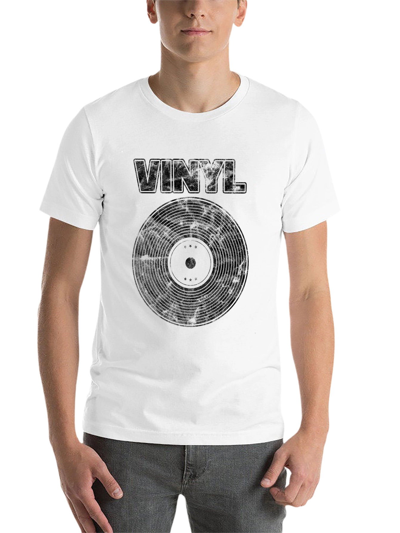 Black Vinyl Record Graphic T-Shirt view 14