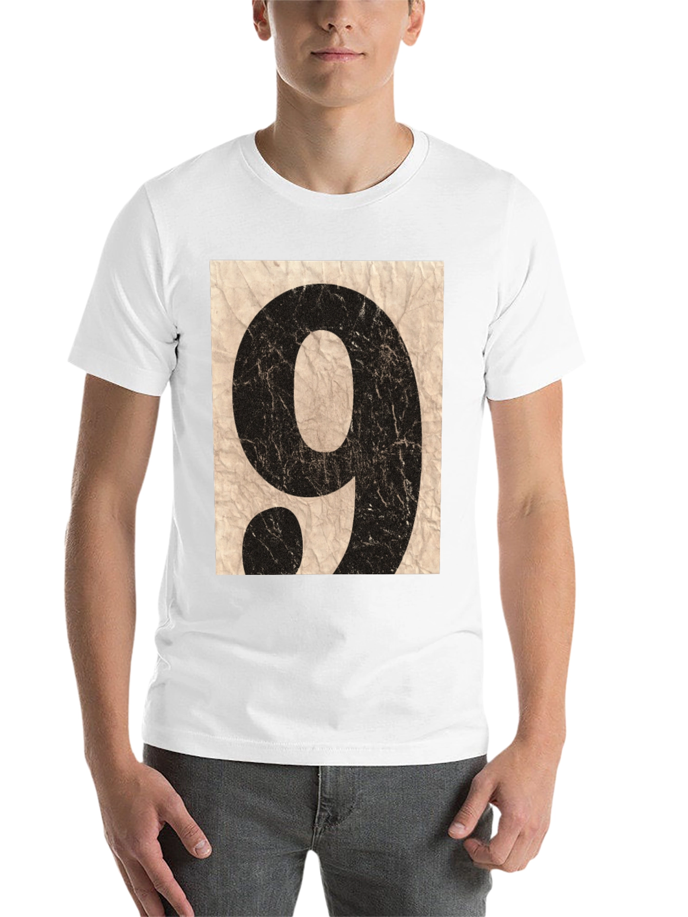 Black Vintage Number 9 Graphic T-Shirt view 14