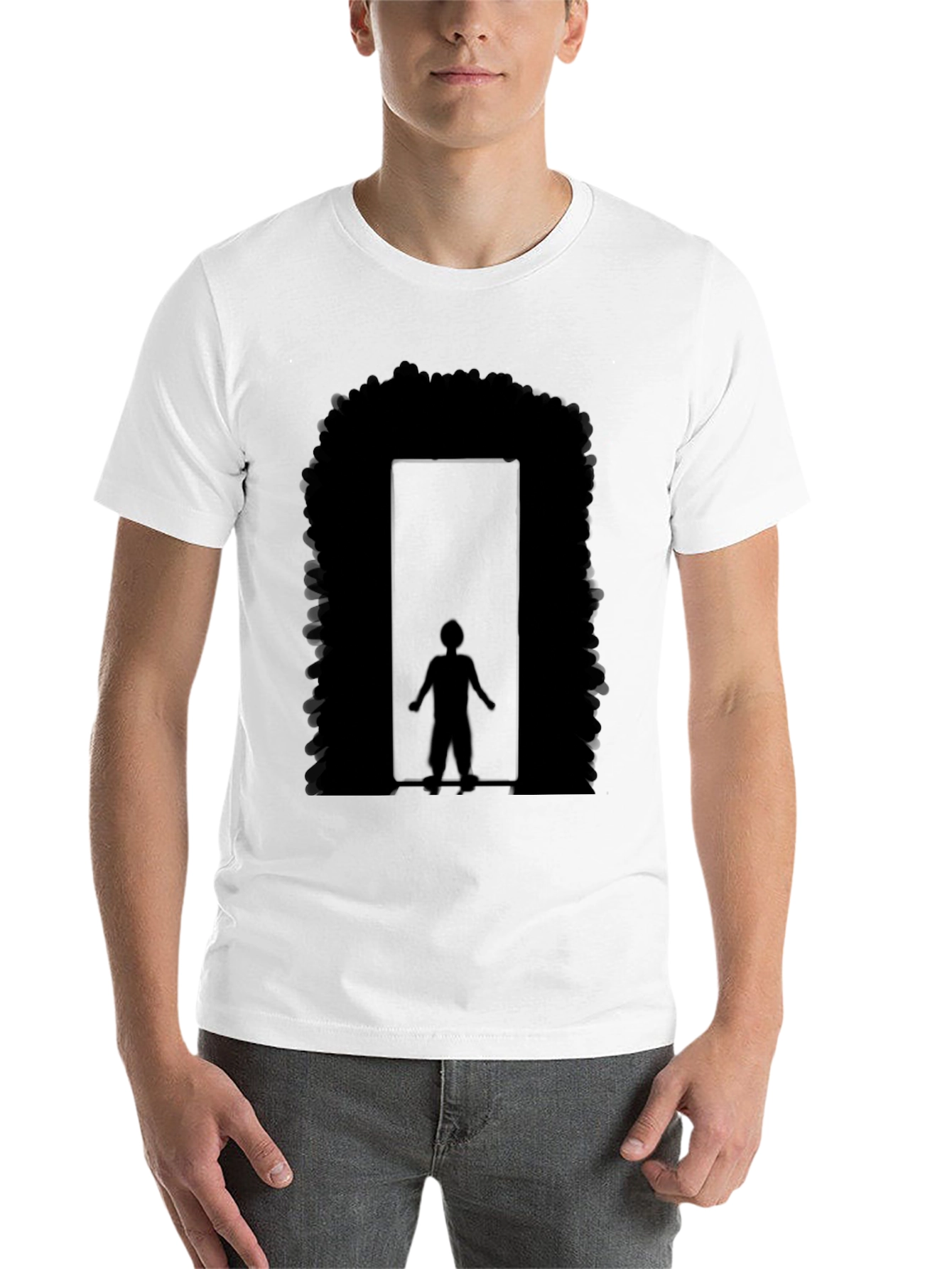 Black Afro Doorway Graphic T-Shirt - Black view 14