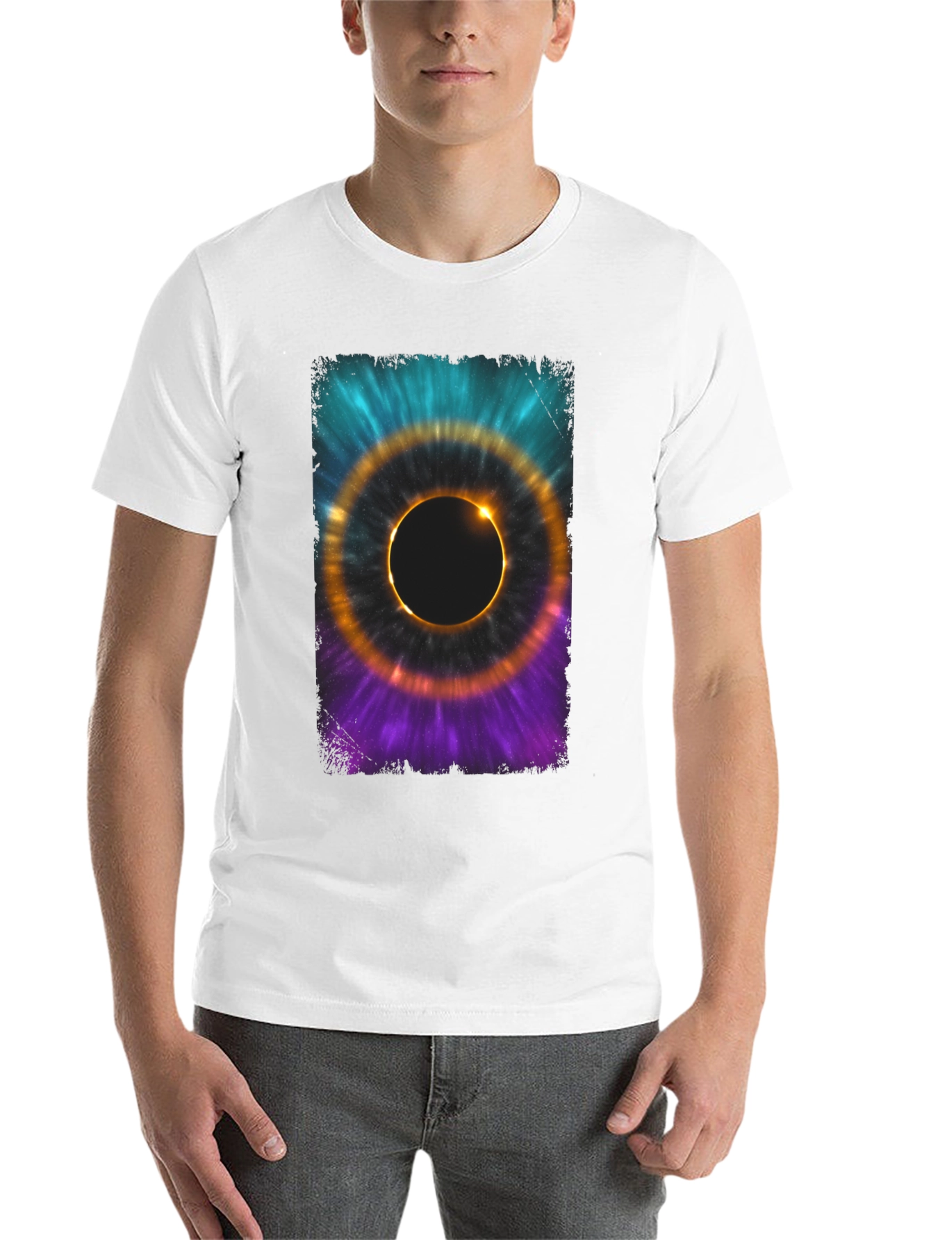 Black Total Solar Eclipse Graphic T-Shirt view 14